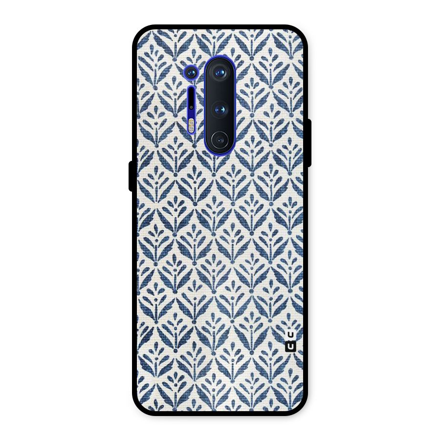Blue Leaf Metal Back Case for OnePlus 8 Pro