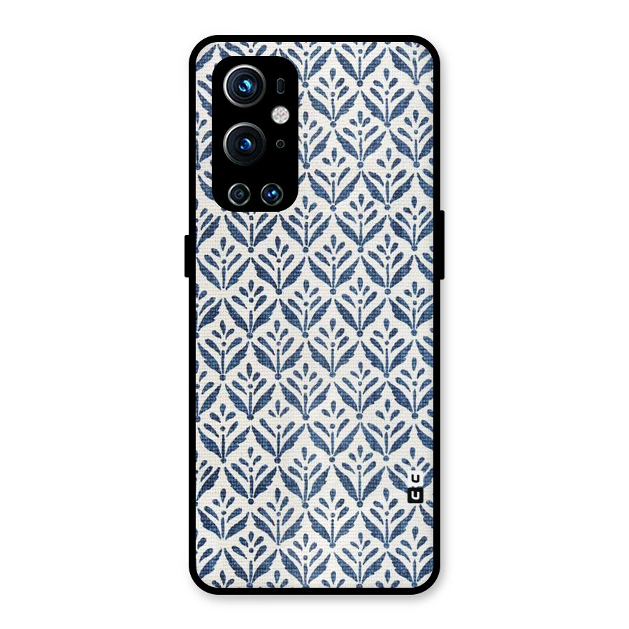 Blue Leaf Metal Back Case for OnePlus 9 Pro