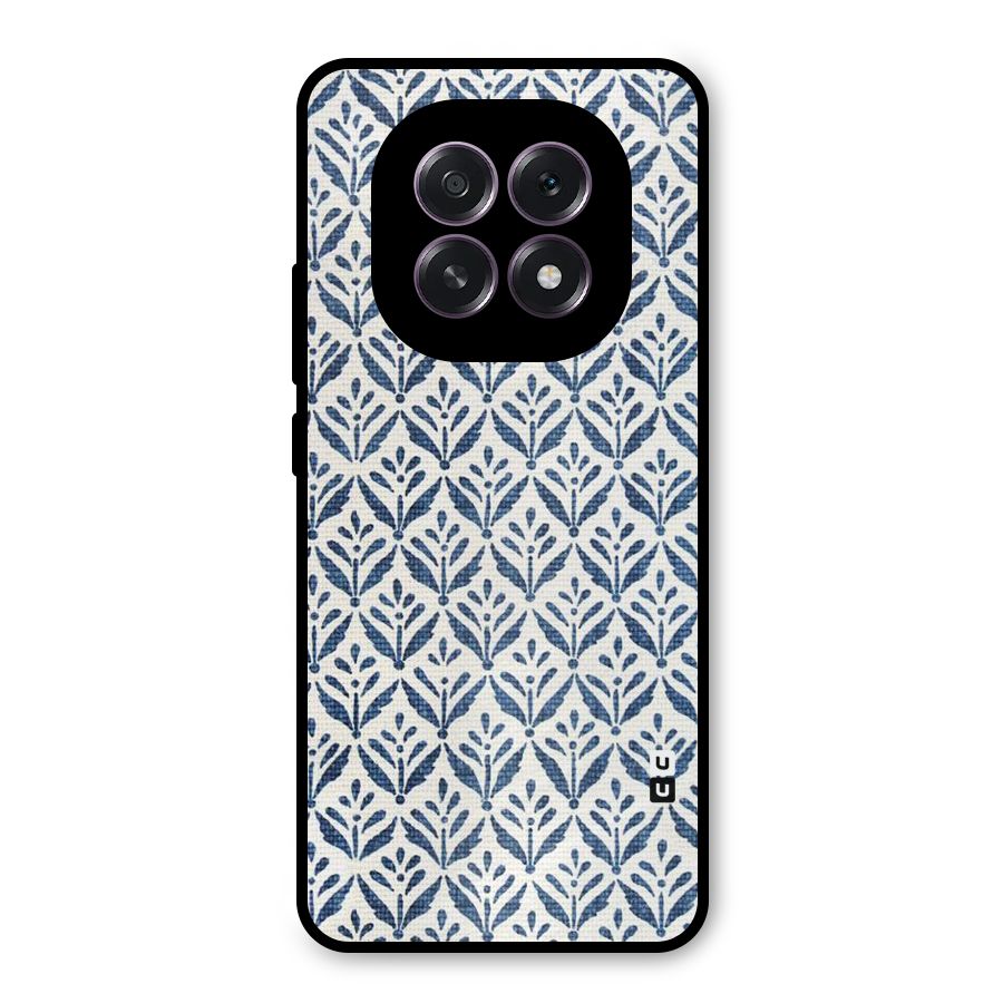 Blue Leaf Metal Back Case for Oppo F29