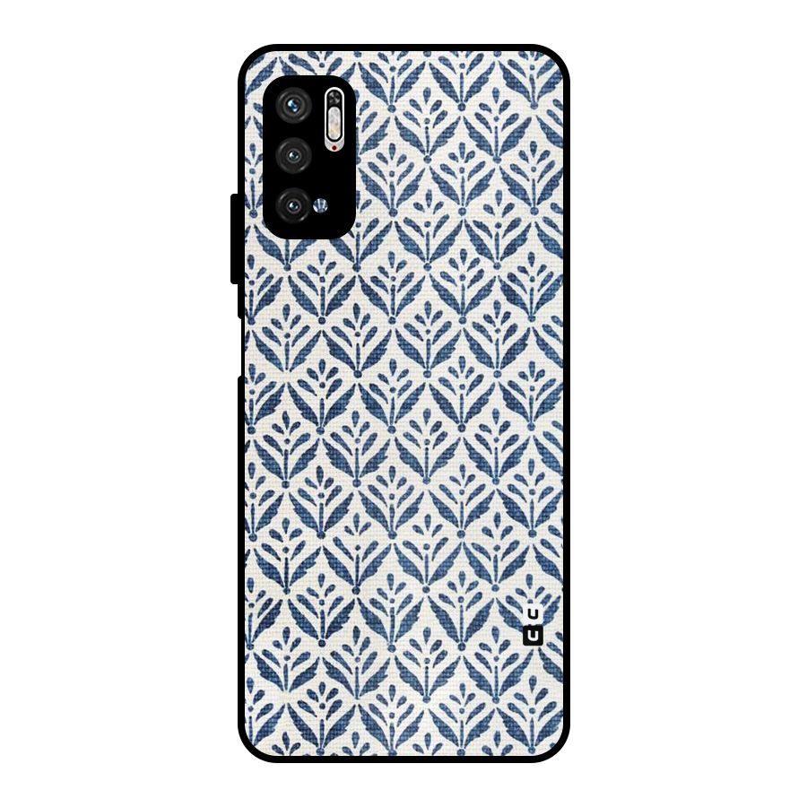 Blue Leaf Metal Back Case for Poco M3 Pro 5G