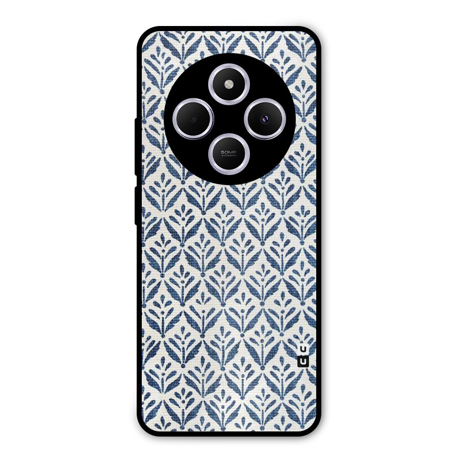 Blue Leaf Metal Back Case for Poco M7