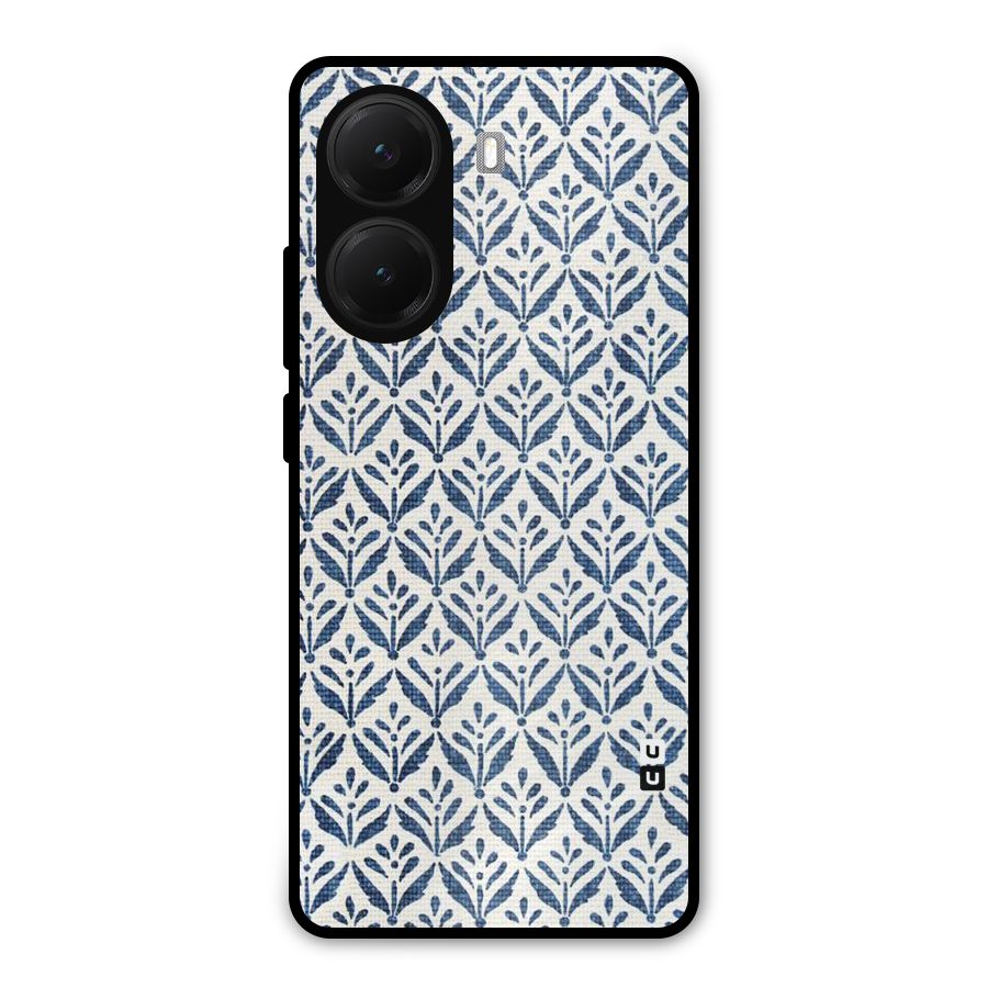 Blue Leaf Metal Back Case for Poco X7 Pro