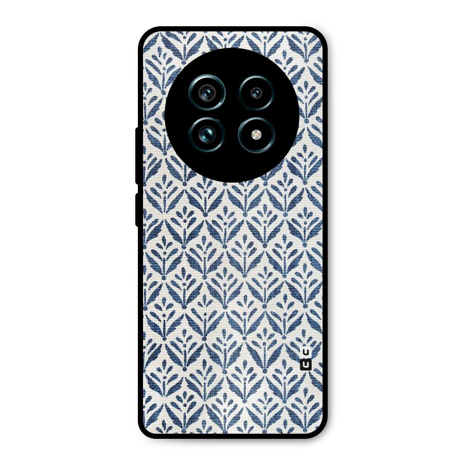 Blue Leaf Metal Back Case for Realme 13 Pro Plus