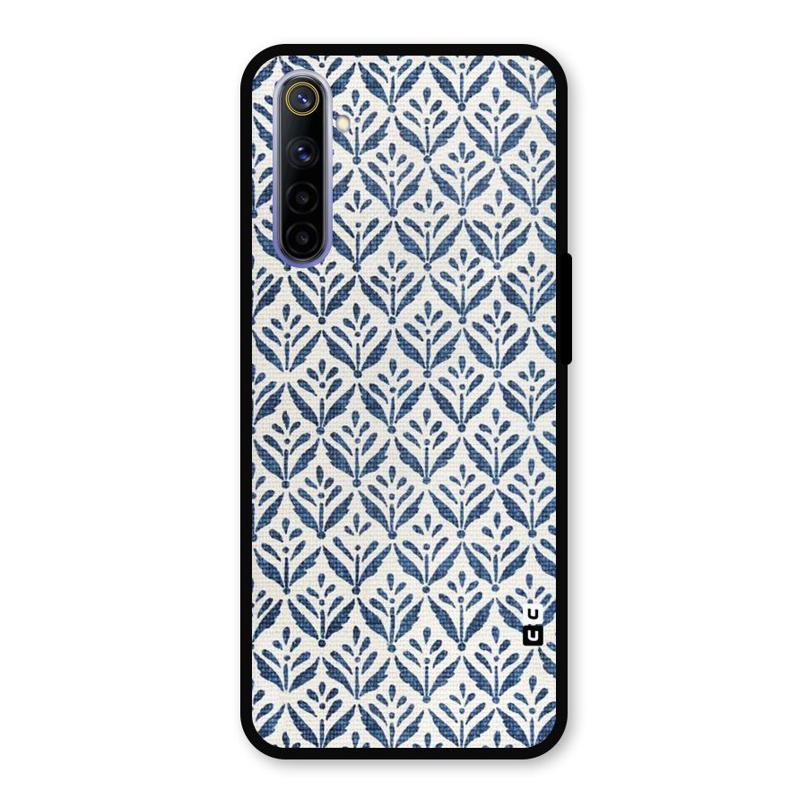 Blue Leaf Metal Back Case for Realme 6i