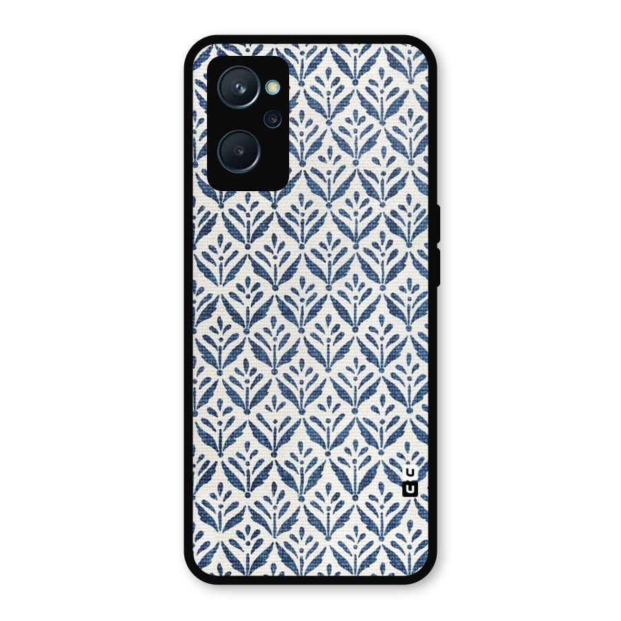 Blue Leaf Metal Back Case for Realme 9i