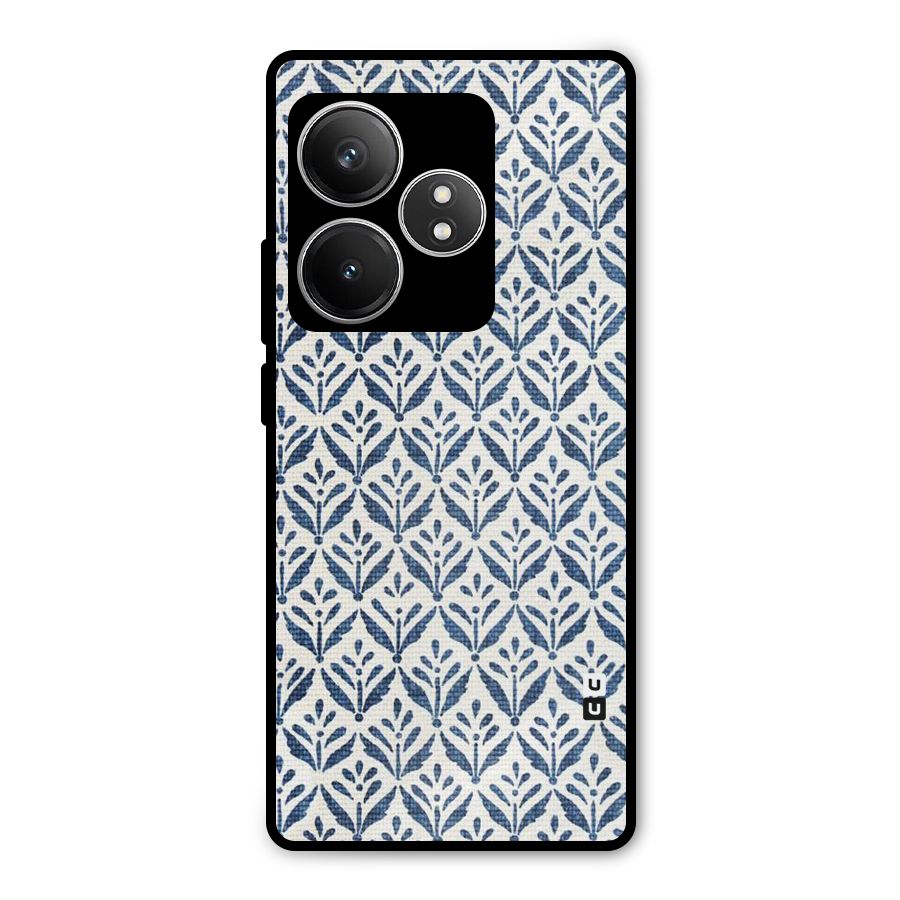 Blue Leaf Metal Back Case for Realme GT 6T
