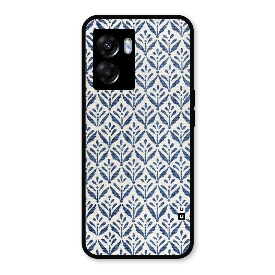 Blue Leaf Metal Back Case for Realme Narzo 50 5G