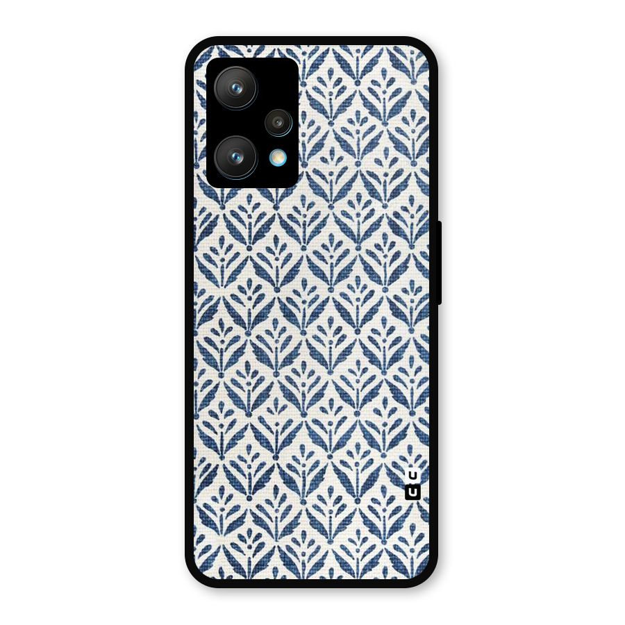 Blue Leaf Metal Back Case for Realme Narzo 50 Pro