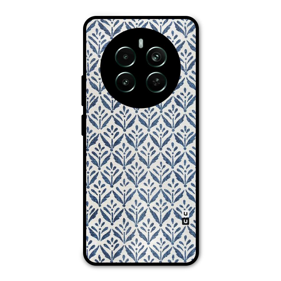 Blue Leaf Metal Back Case for Realme Narzo 70 Pro