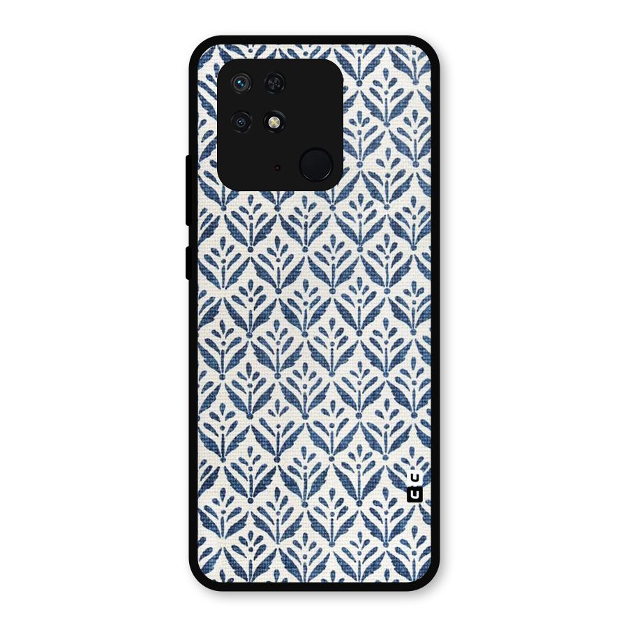 Blue Leaf Metal Back Case for Redmi 10