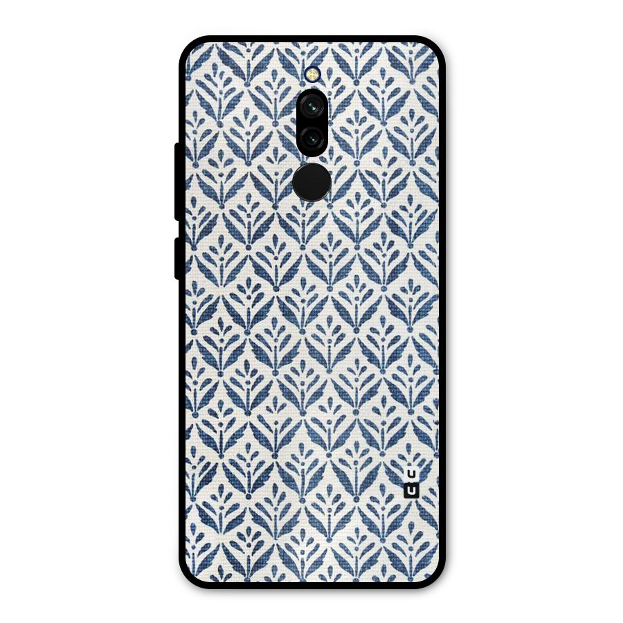 Blue Leaf Metal Back Case for Redmi 8
