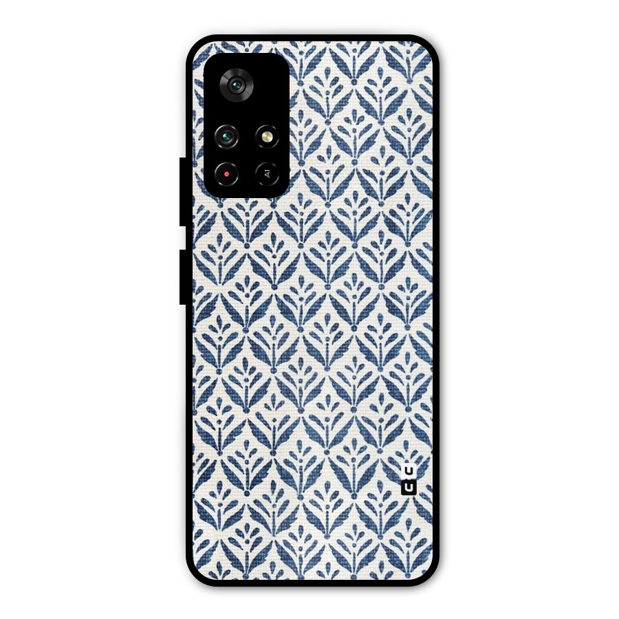 Blue Leaf Metal Back Case for Redmi Note 11T 5G