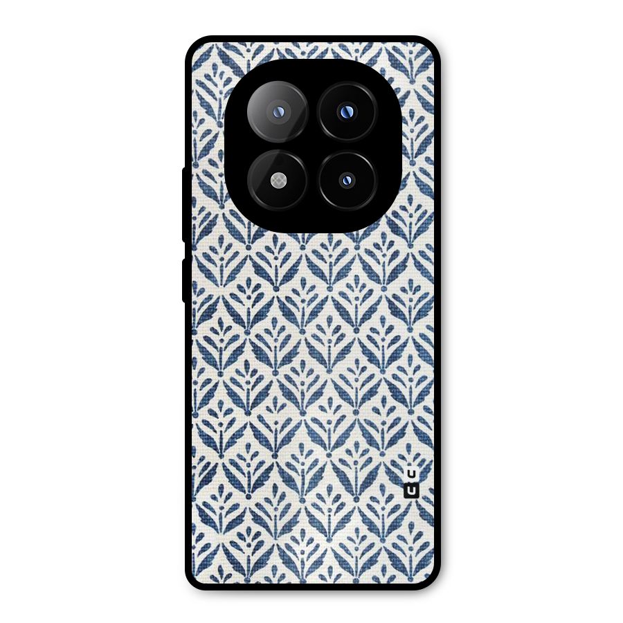 Blue Leaf Metal Back Case for Redmi Note 14 Pro Plus 5G