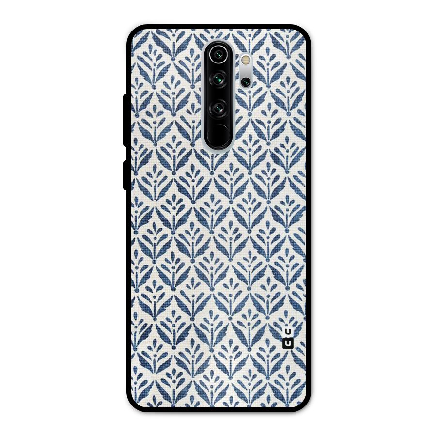 Blue Leaf Metal Back Case for Redmi Note 8 Pro