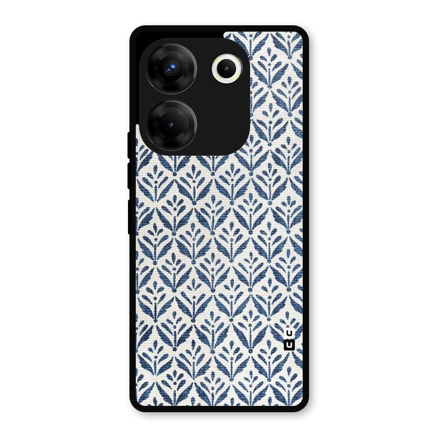 Blue Leaf Metal Back Case for Tecno Camon 20