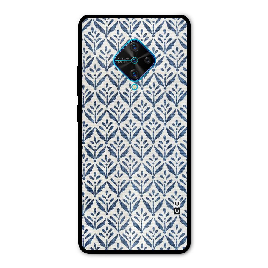 Blue Leaf Metal Back Case for Vivo S1 Pro