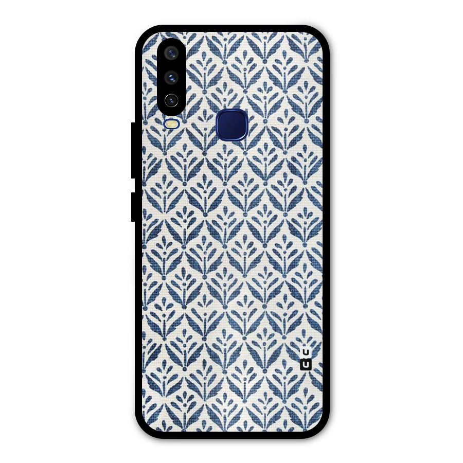 Blue Leaf Metal Back Case for Vivo V17