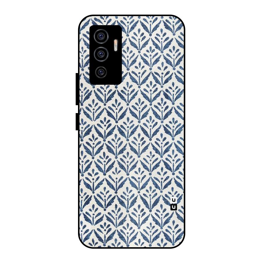 Blue Leaf Metal Back Case for Vivo V23e