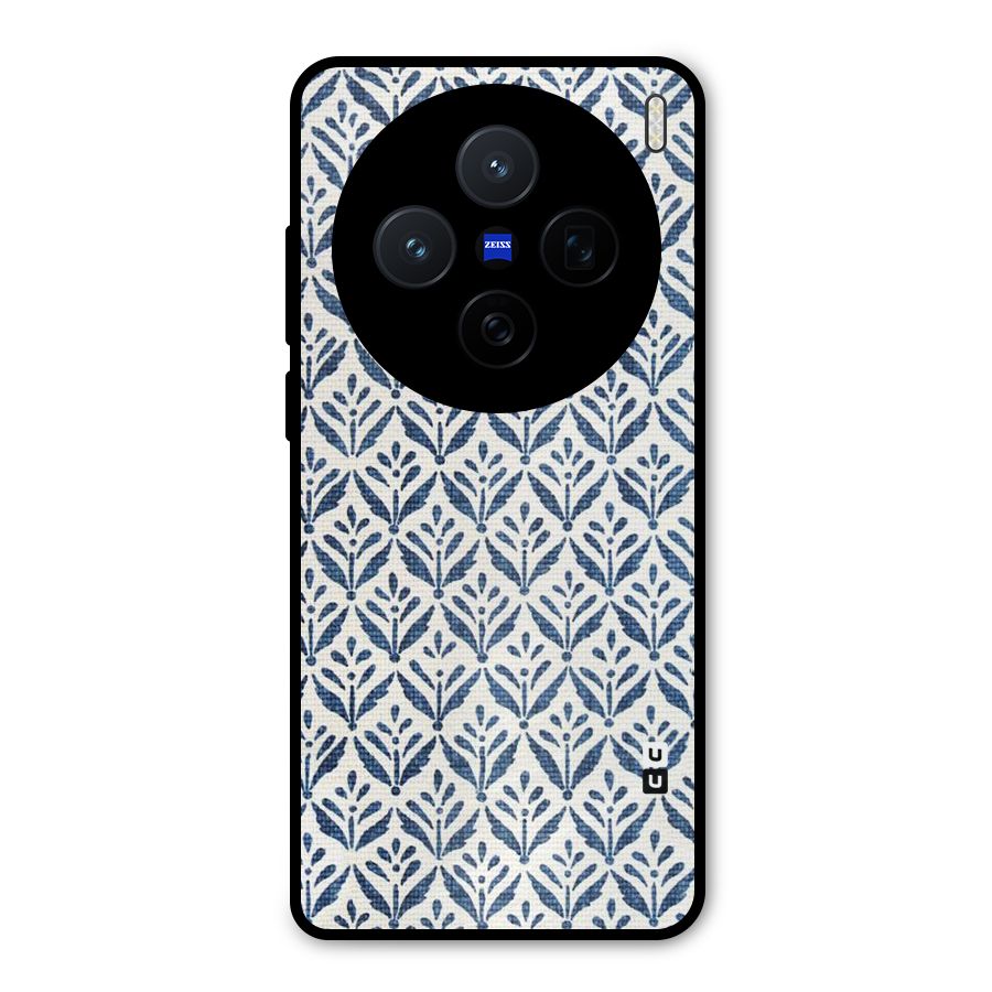 Blue Leaf Metal Back Case for Vivo X200