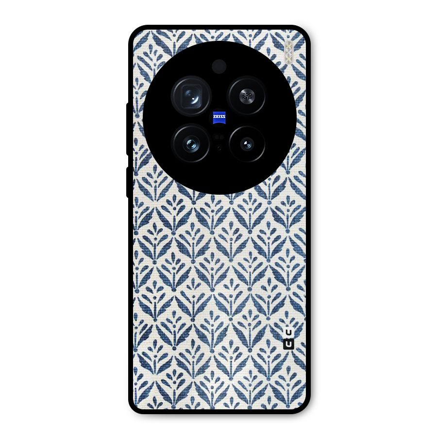 Blue Leaf Metal Back Case for Vivo X200 Pro