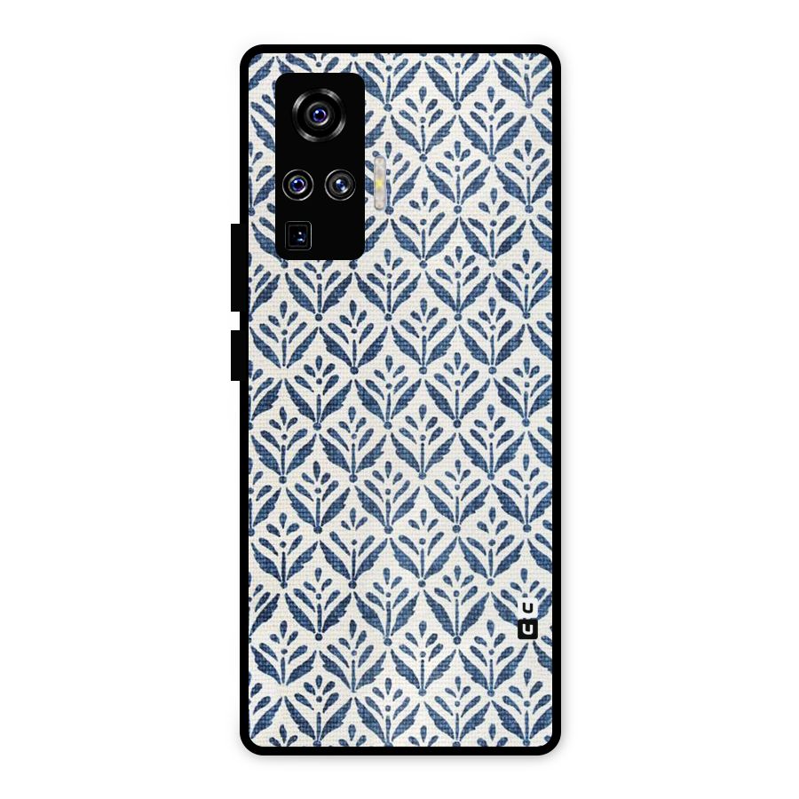 Blue Leaf Metal Back Case for Vivo X50 Pro