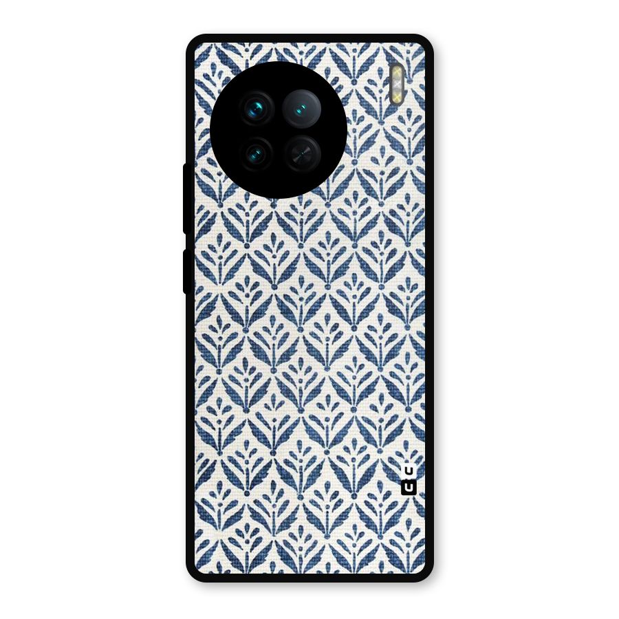Blue Leaf Metal Back Case for Vivo X90