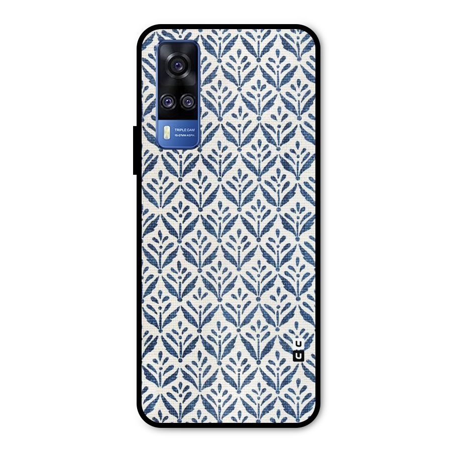 Blue Leaf Metal Back Case for Vivo Y31