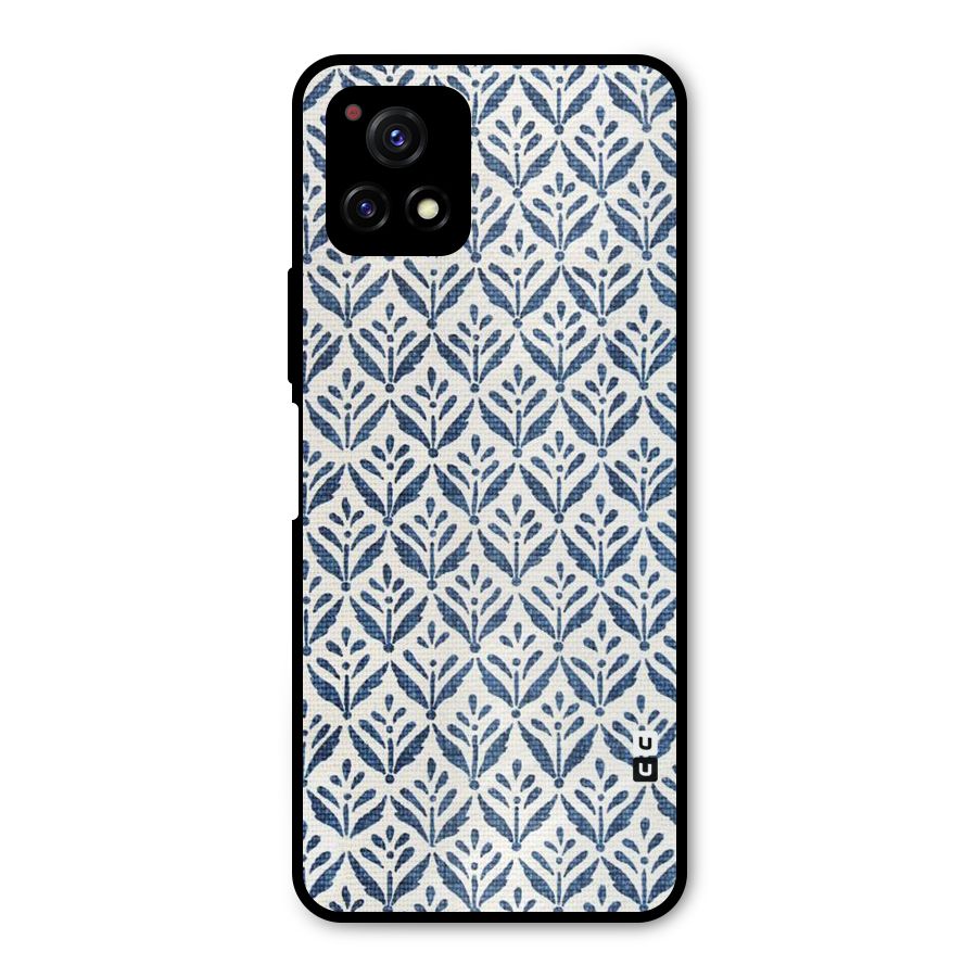 Blue Leaf Metal Back Case for Vivo Y72 5G