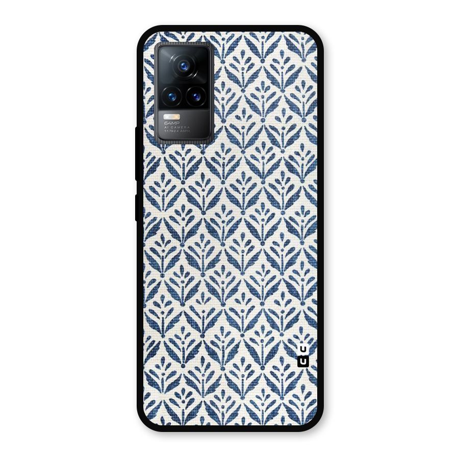 Blue Leaf Metal Back Case for Vivo Y73