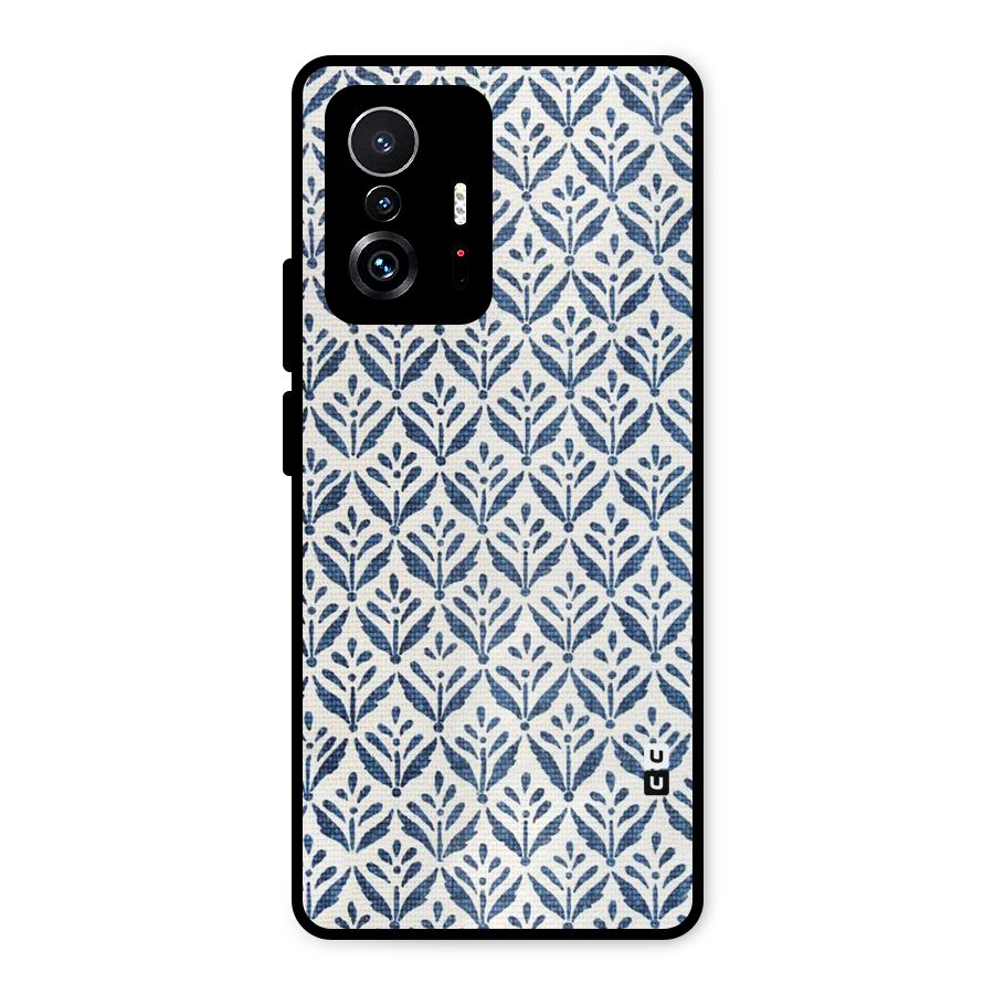 Blue Leaf Metal Back Case for Xiaomi 11T Pro