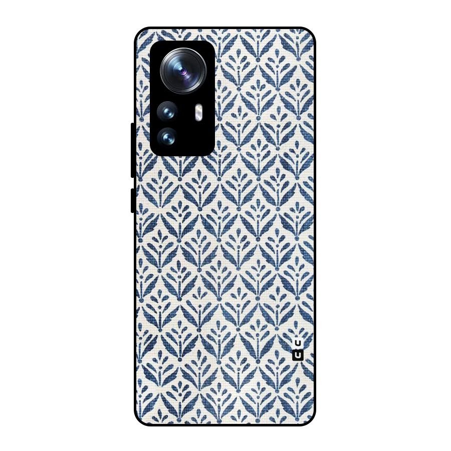 Blue Leaf Metal Back Case for Xiaomi 12 Pro
