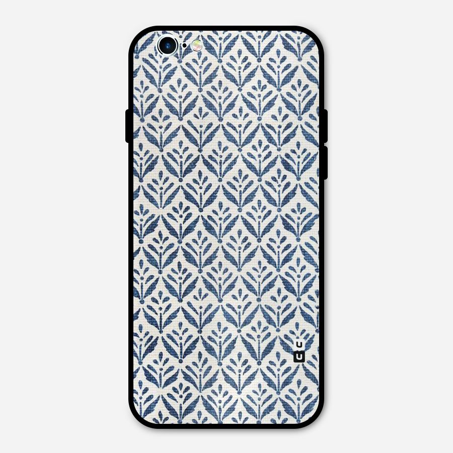 Blue Leaf Metal Back Case for iPhone 6 6s