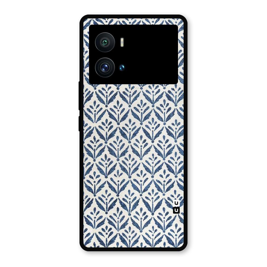 Blue Leaf Metal Back Case for iQOO 9 Pro