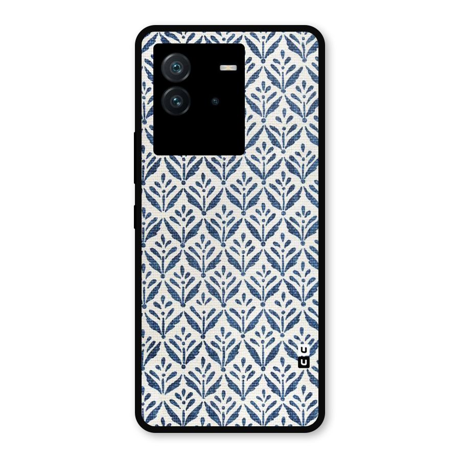 Blue Leaf Metal Back Case for iQOO Neo 6 5G
