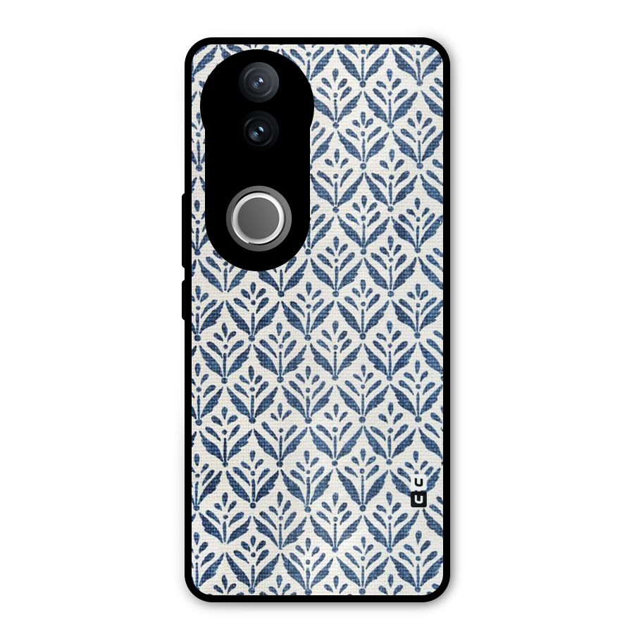 Blue Leaf Metal Back Case for iQOO Z10R