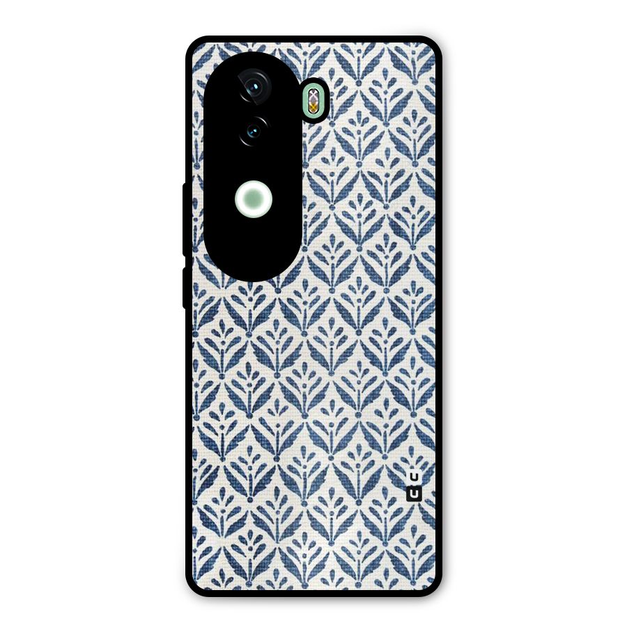 Blue Leaf Metal Back Case for iQOO Z9s