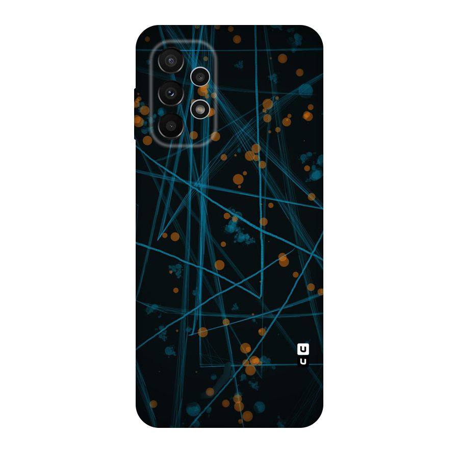 Blue Lines Gold Dots Original Polycarbonate Back Case for Galaxy A23