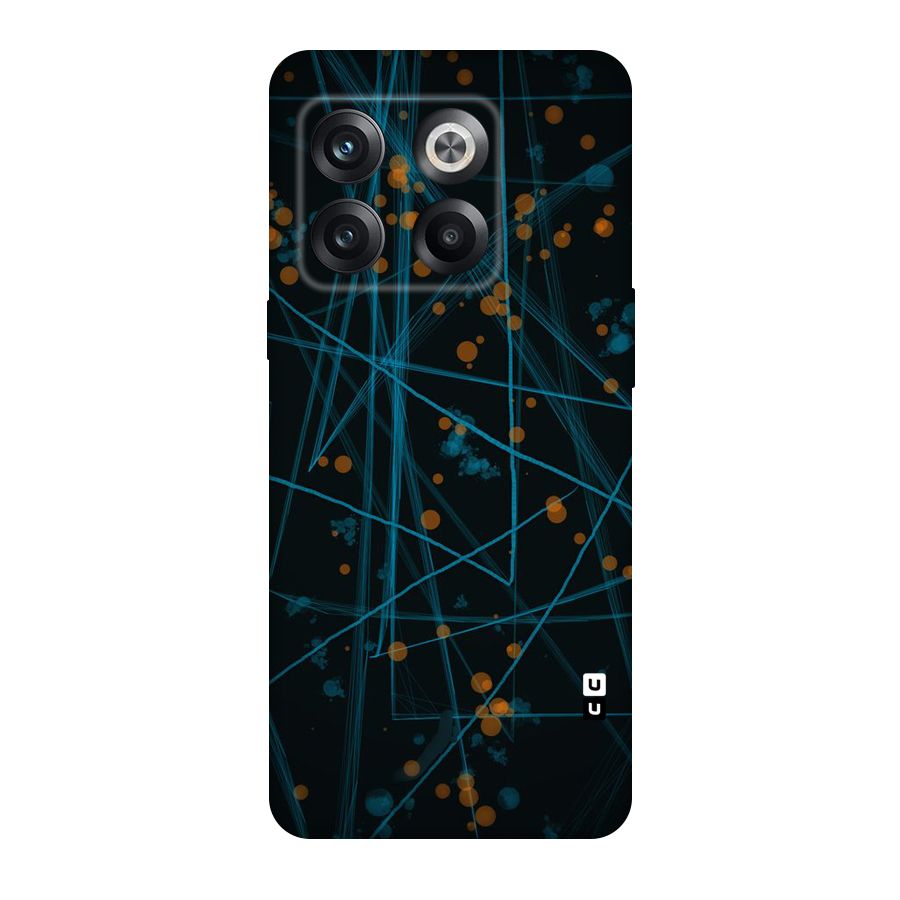 Blue Lines Gold Dots Original Polycarbonate Back Case for OnePlus 10T