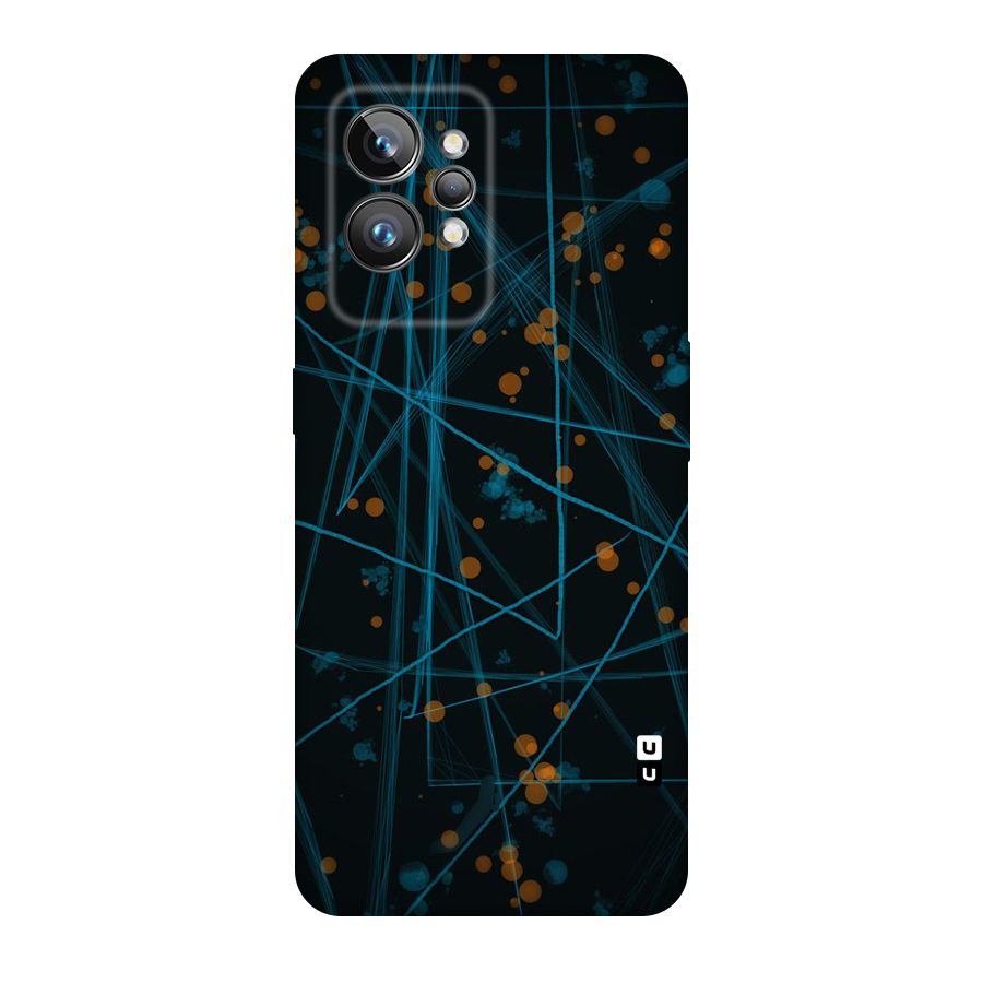 Blue Lines Gold Dots Original Polycarbonate Back Case for Realme GT2 Pro