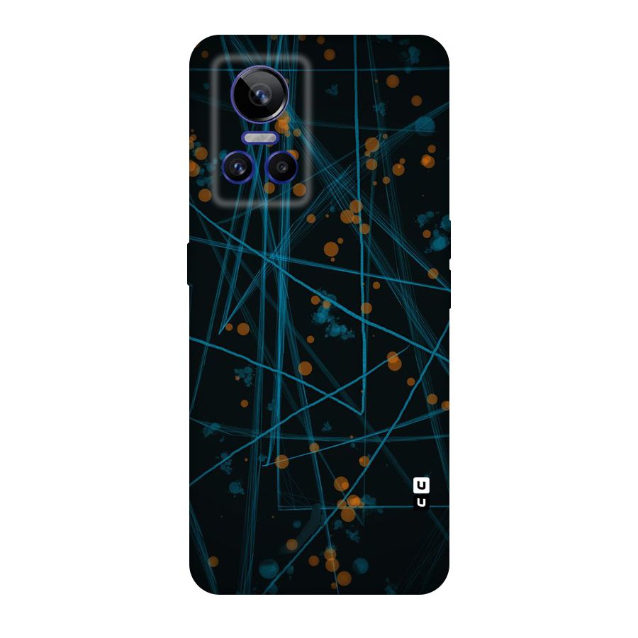 Blue Lines Gold Dots Original Polycarbonate Back Case for Realme GT Neo 3