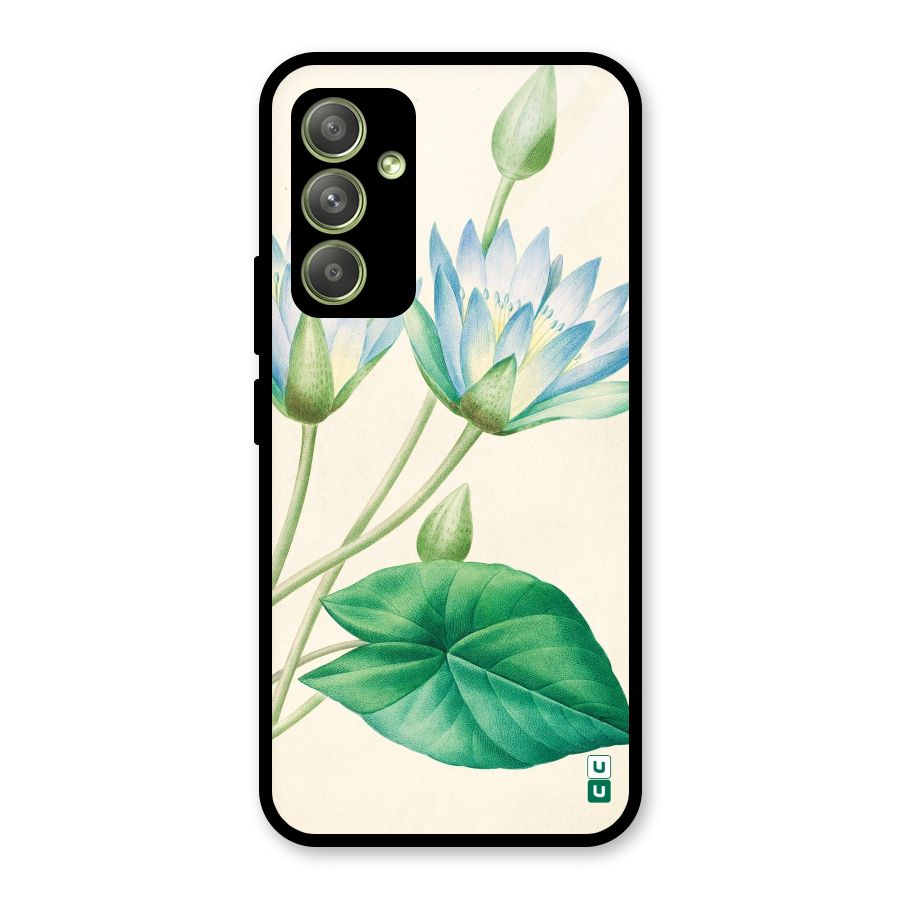 Blue Lotus Glass Back Case for Galaxy A54