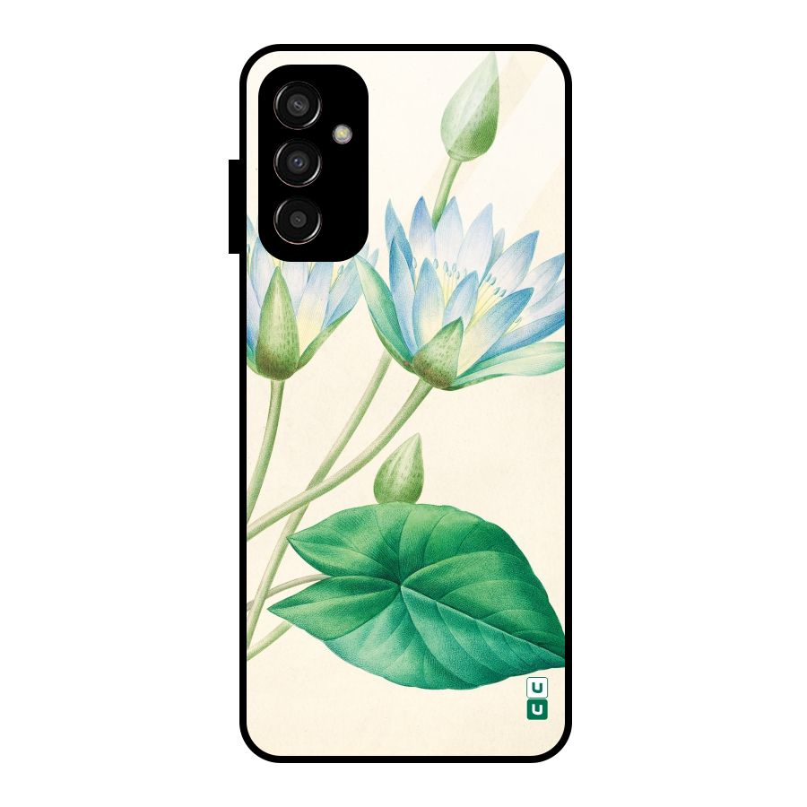 Blue Lotus Glass Back Case for Galaxy F13