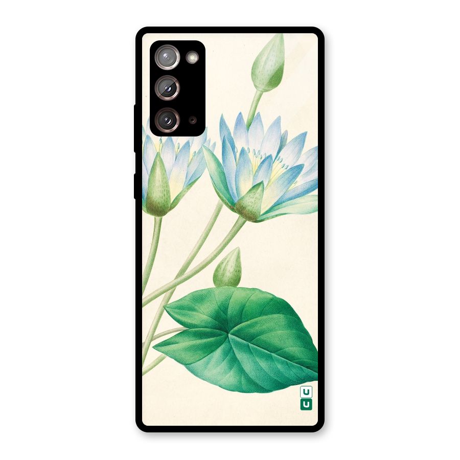 Blue Lotus Glass Back Case for Galaxy Note 20
