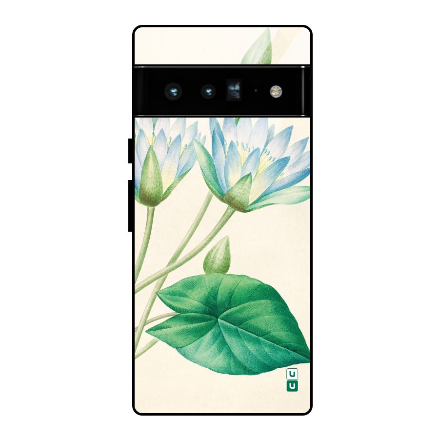 Blue Lotus Glass Back Case for Google Pixel 6 Pro