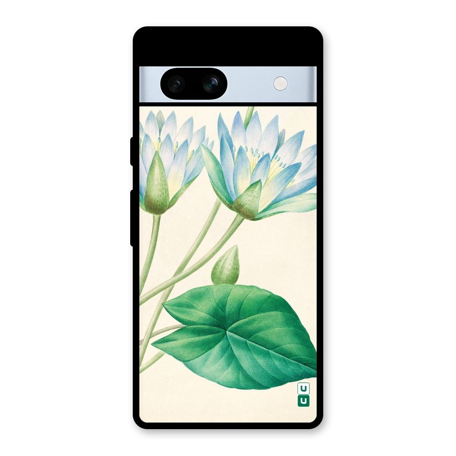 Blue Lotus Glass Back Case for Google Pixel 7a