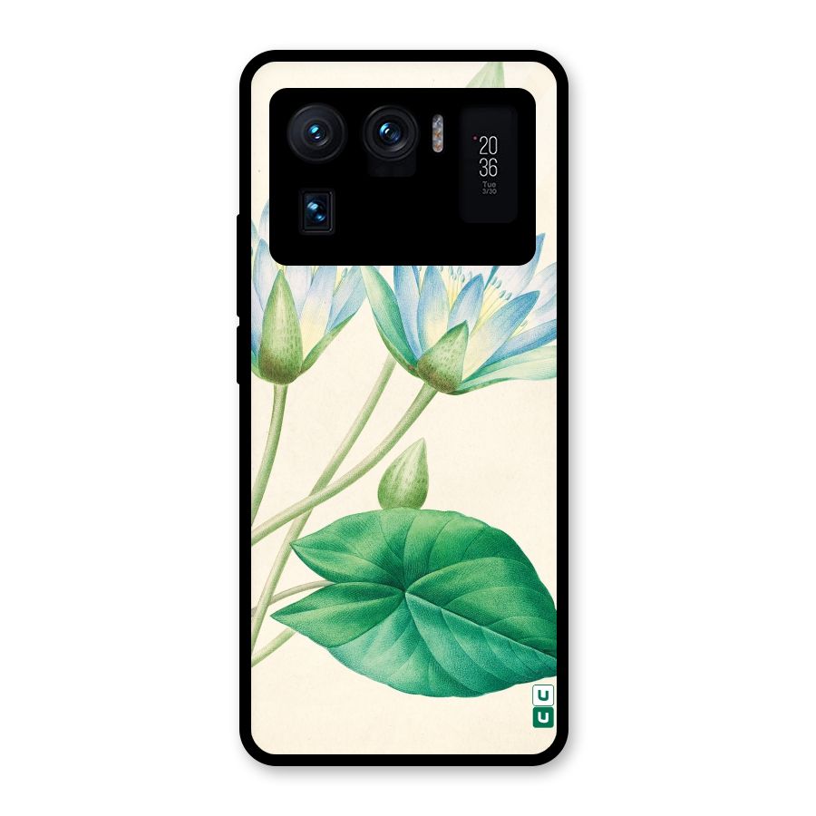 Blue Lotus Glass Back Case for Mi 11 Ultra