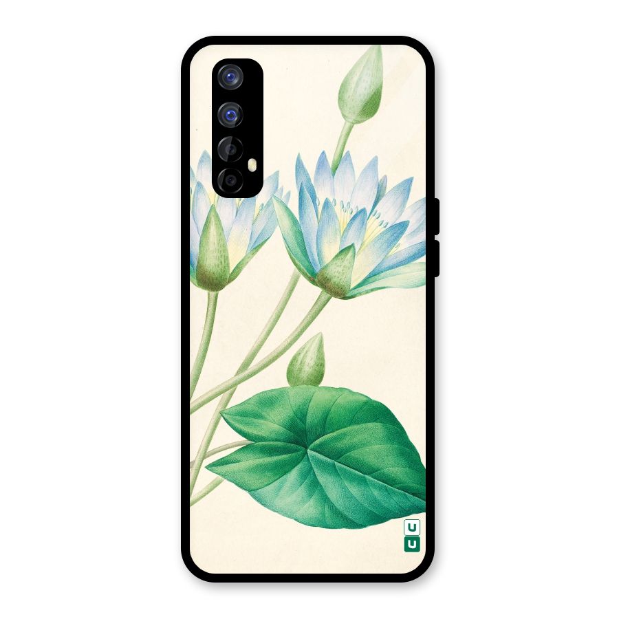 Blue Lotus Glass Back Case for Realme 7