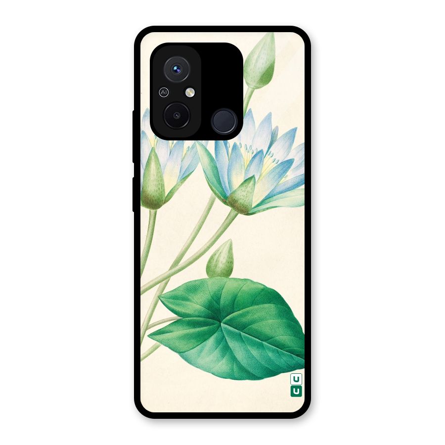 Blue Lotus Glass Back Case for Redmi 12C