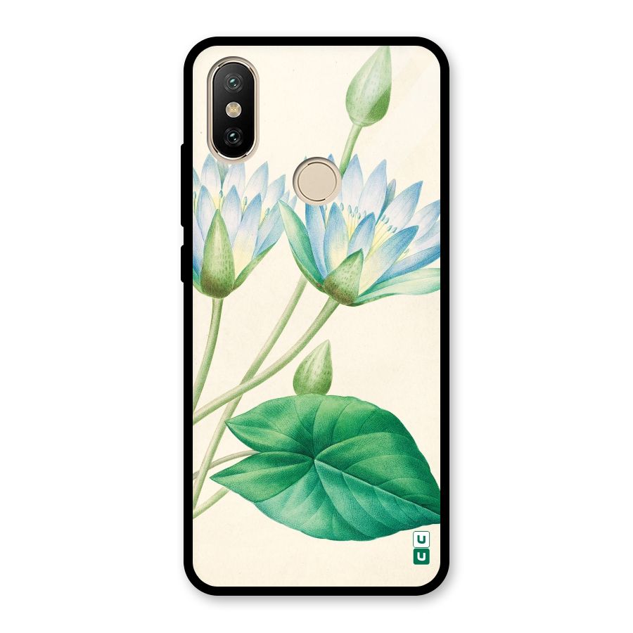 Blue Lotus Glass Back Case for Redmi A2
