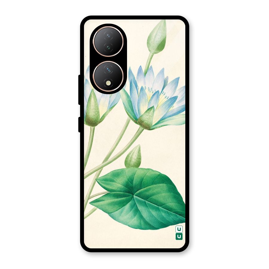 Blue Lotus Glass Back Case for Vivo Y100A
